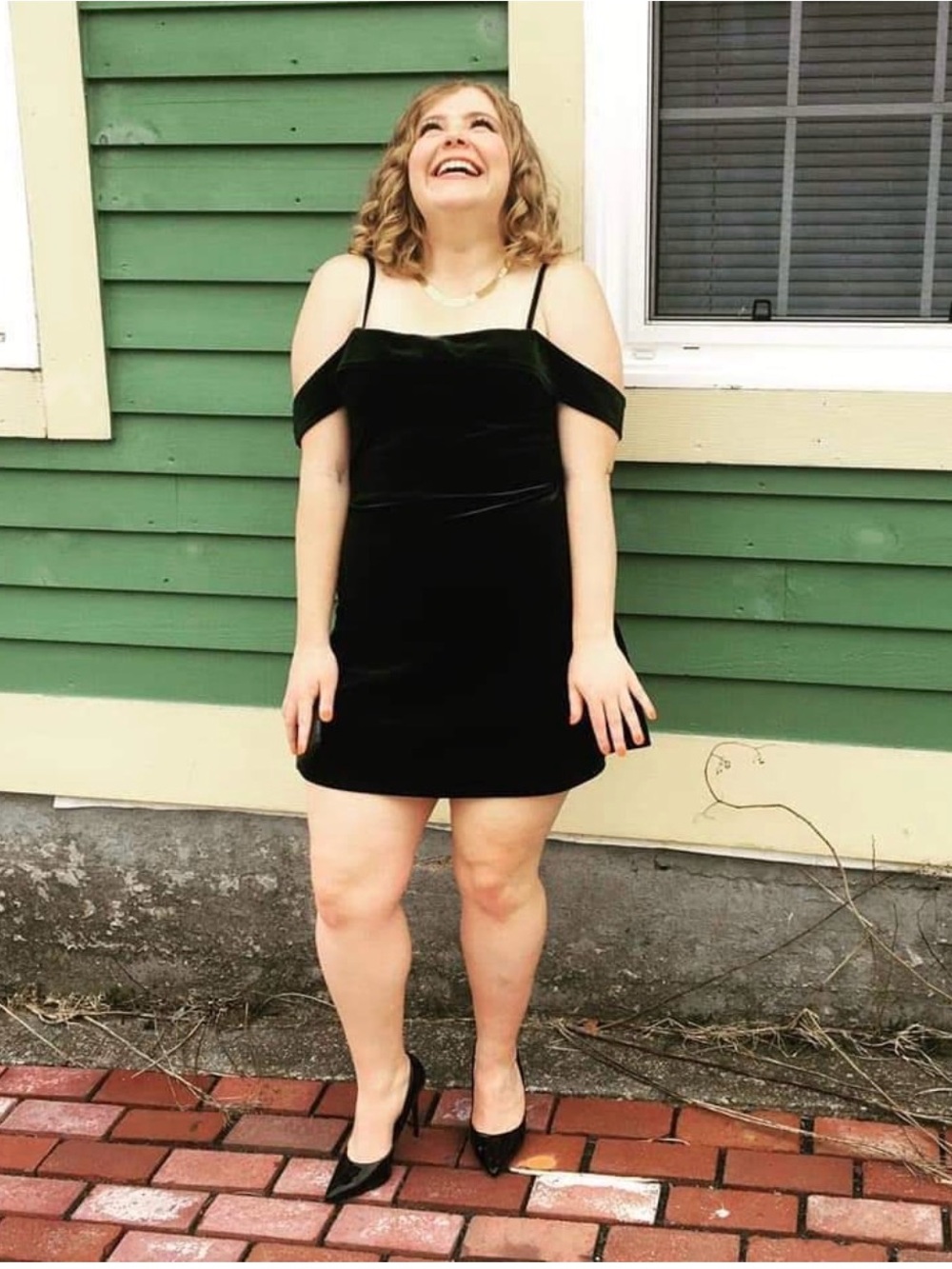 Classic Black Velvet Off-Shoulder Mini Dress